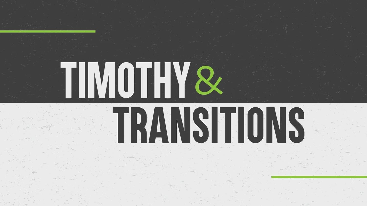 Youth ministry graphic: Timothy